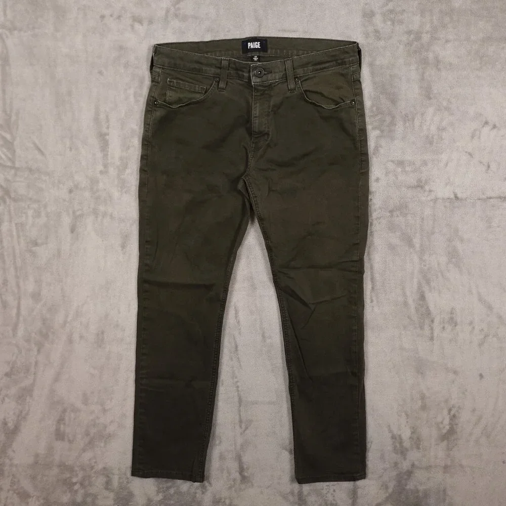 Paige jeans Lennox‎ slim men's 32 vintage palm green